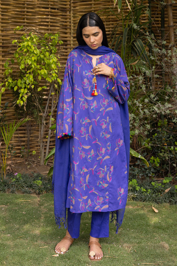 Floral Party Embroidered 3-Piece Suit