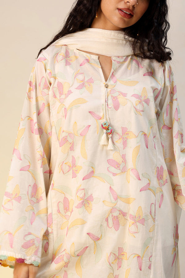 Floral Party Embroidered 3-Piece Suit