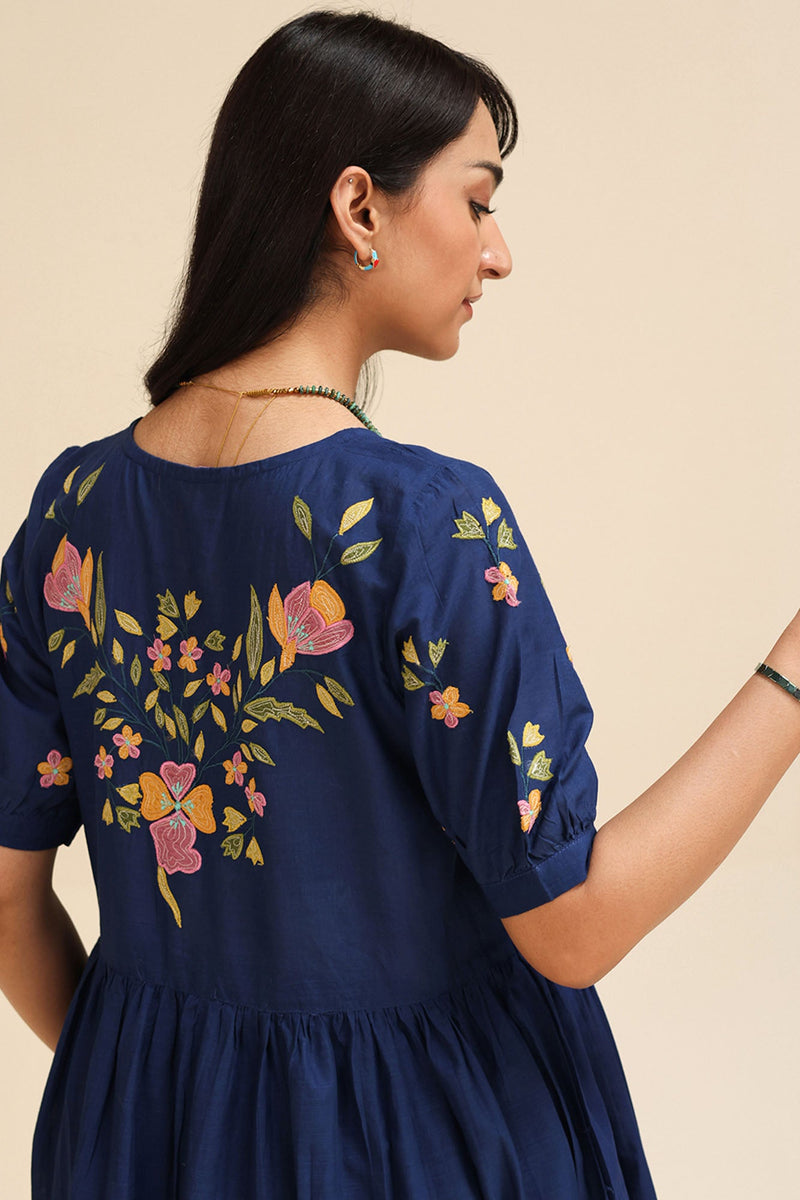 Phool Embroidered Tiered Set