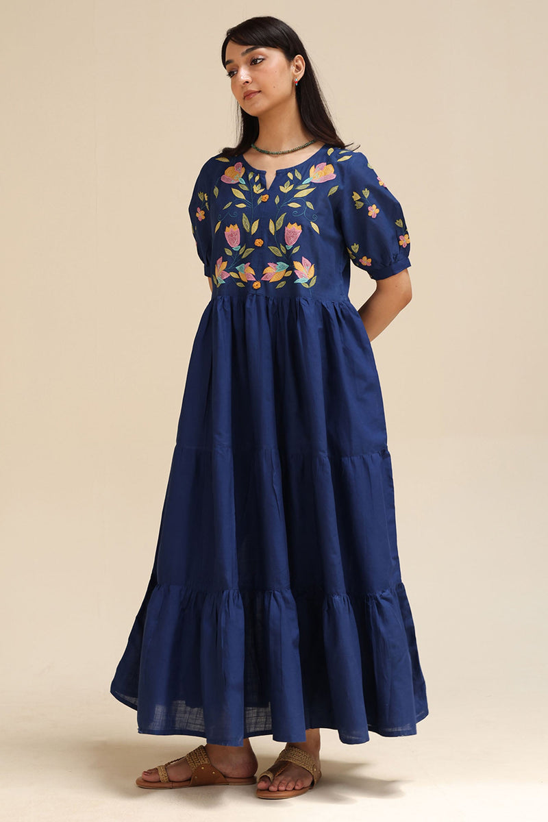 Phool Embroidered Tiered Set