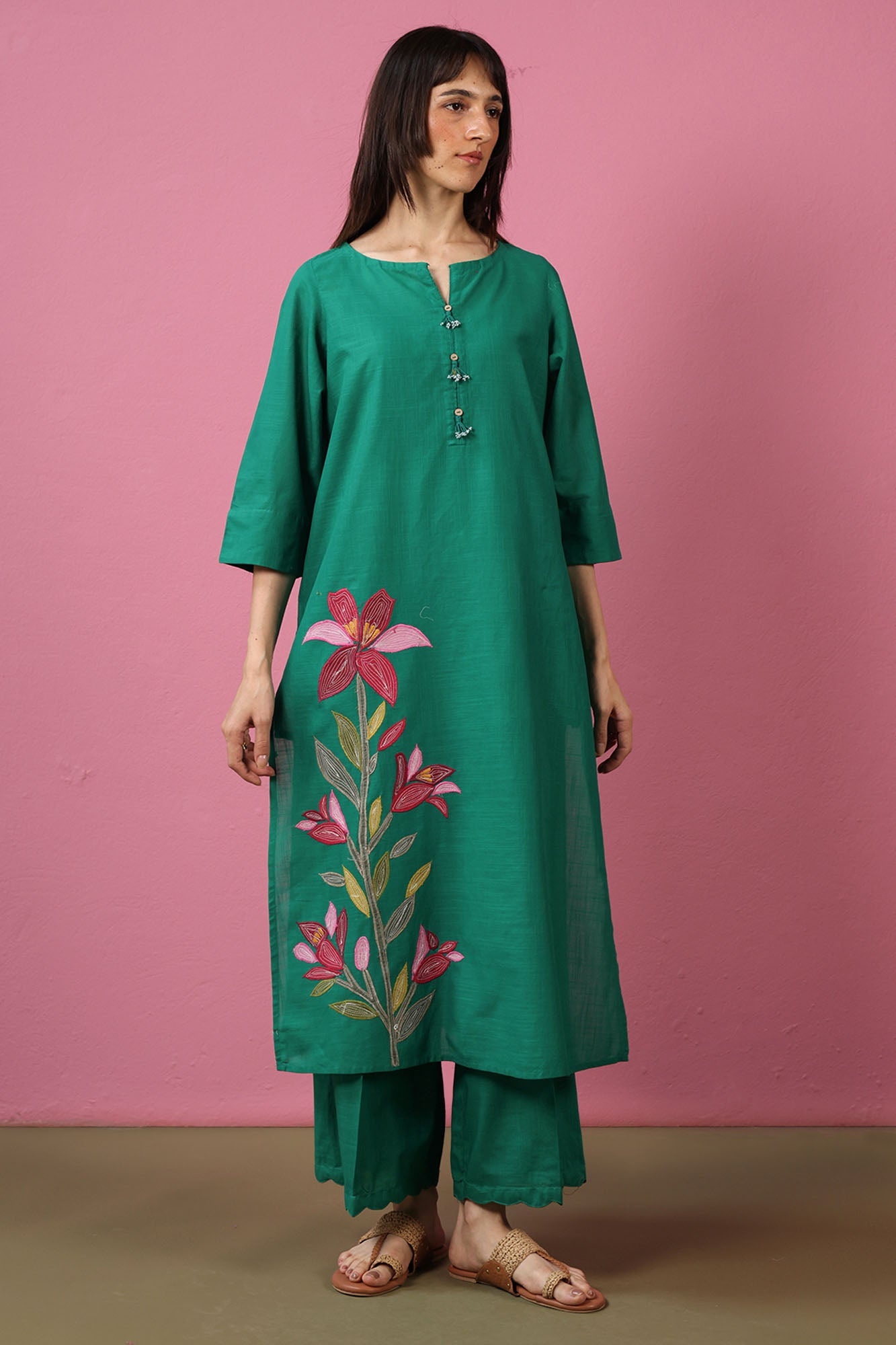Phool Embroidered Set