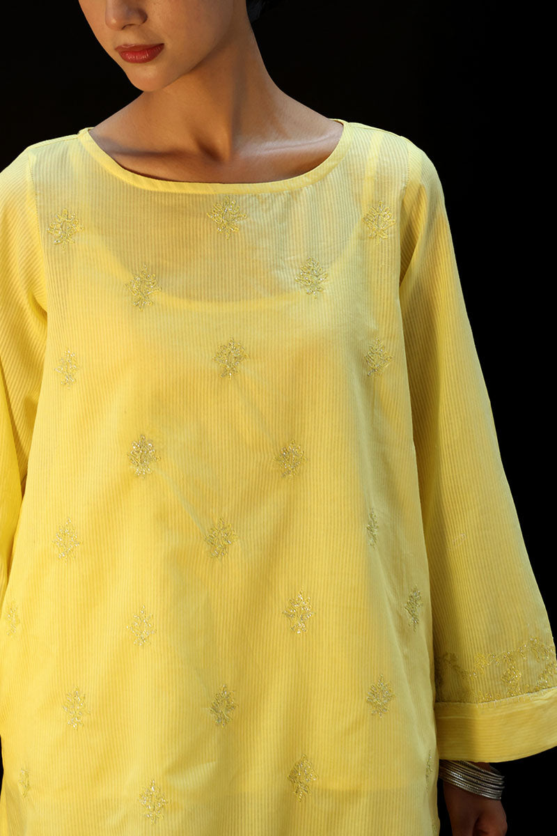 Chalk Embroidered Ensemble