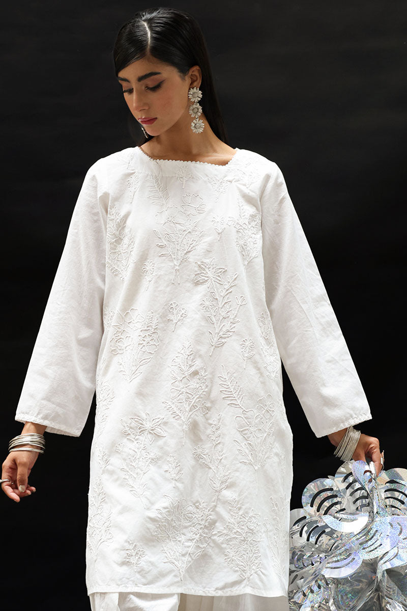 Ivory Embroidered Duo-Set