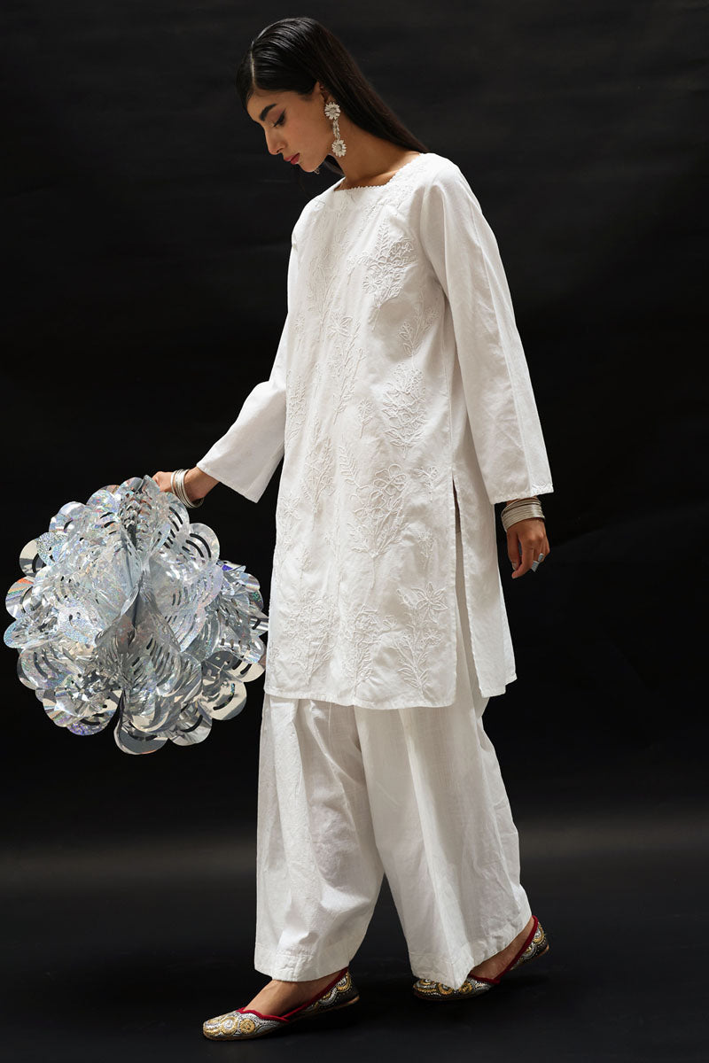 Ivory Embroidered Duo-Set