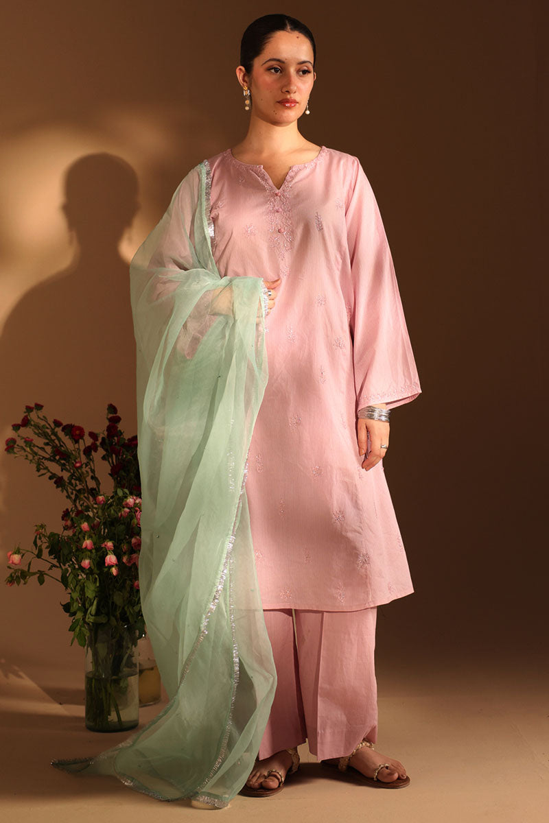Embroidered Chalk Duo-Set