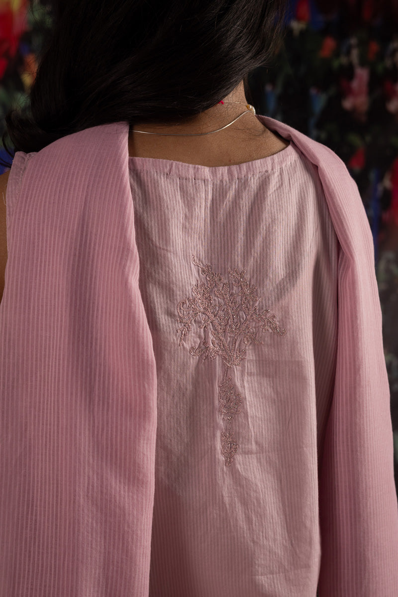 Chalk Whisper Embroidered Ensemble