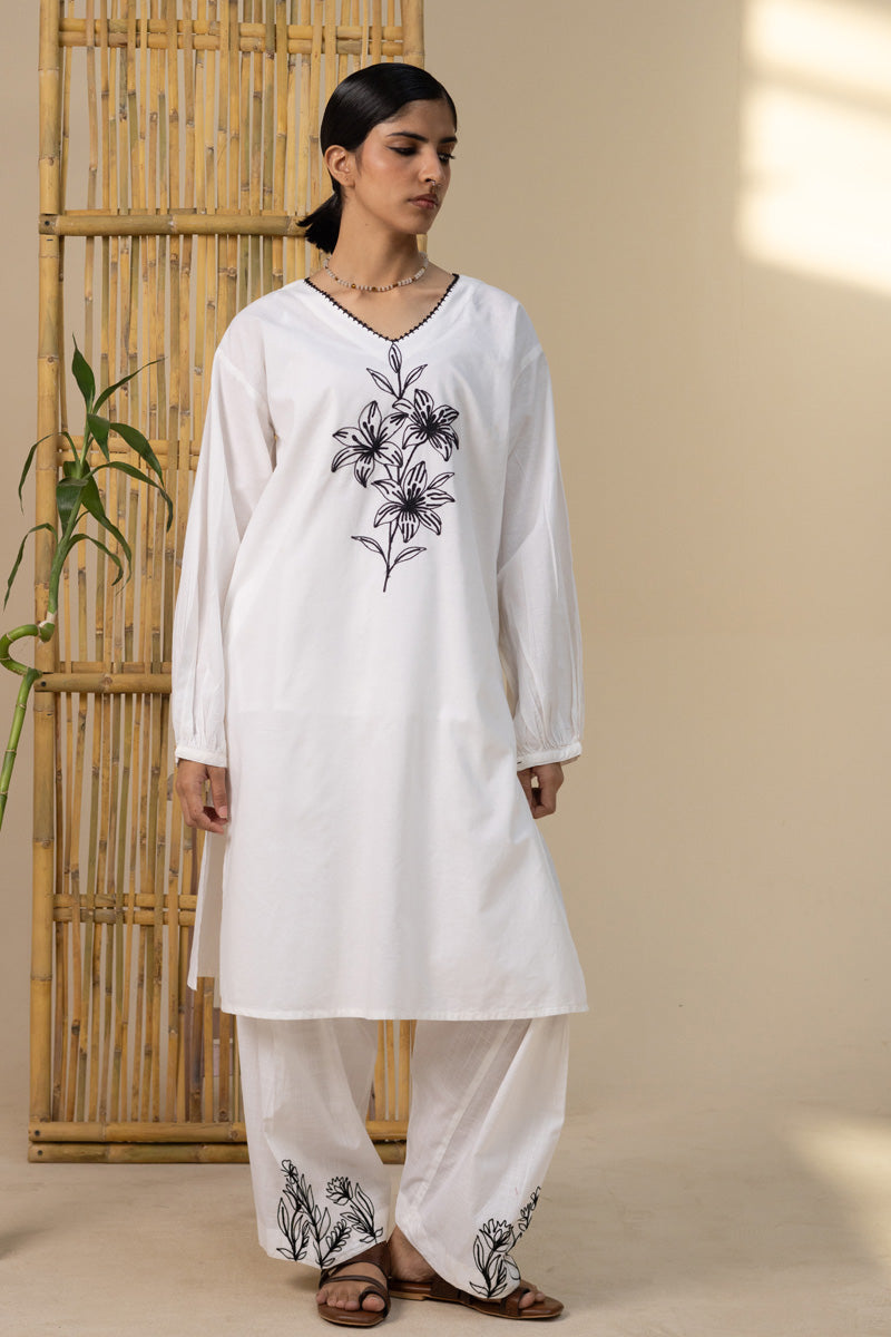 Embroidered Marigold Duo-Set
