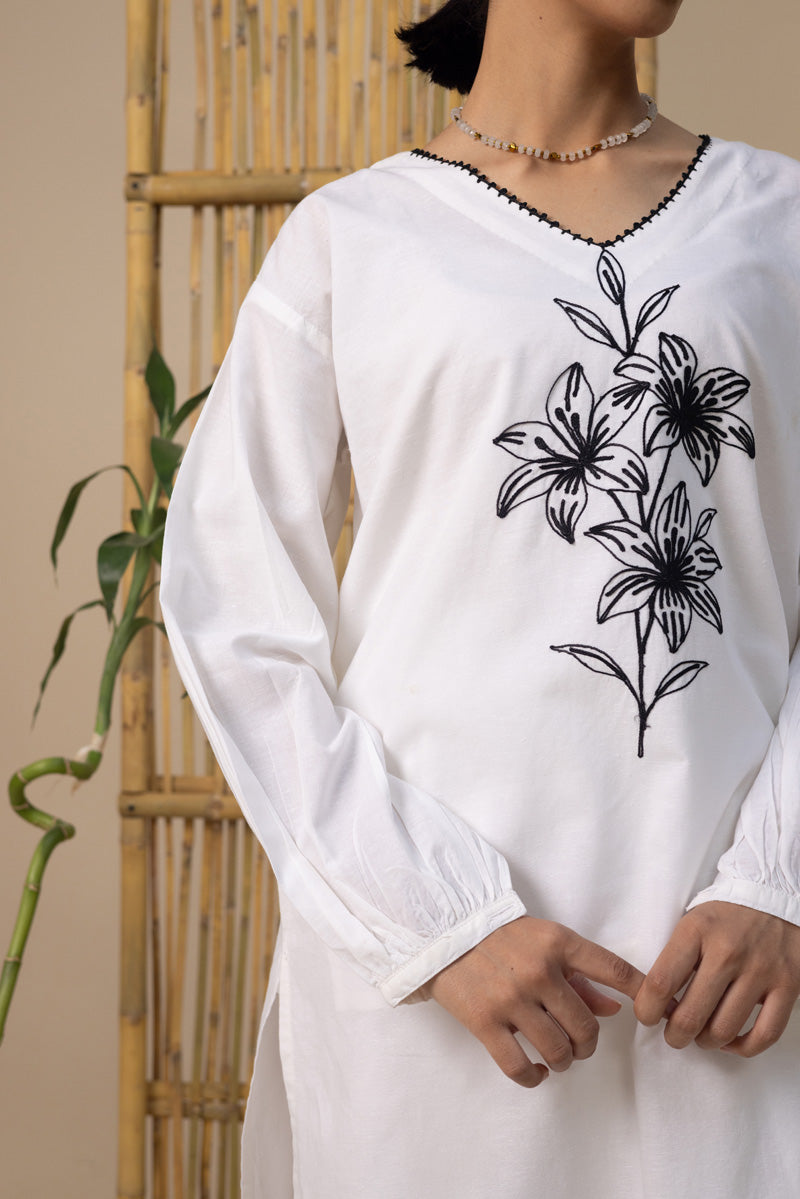 Embroidered Marigold Duo-Set