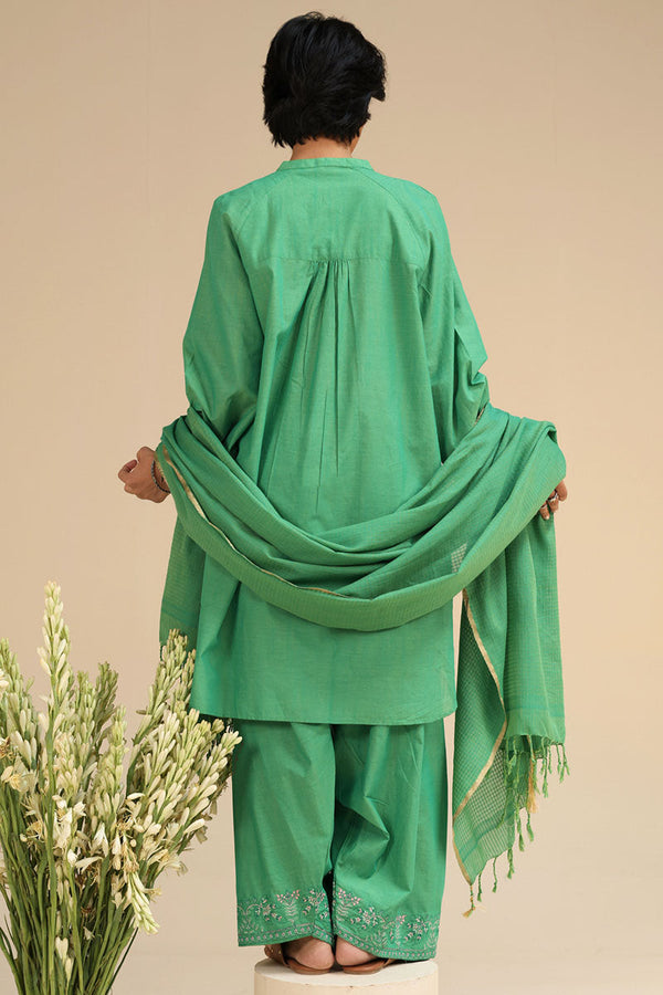 Mint Leaf Embroidered 3-Piece Suit