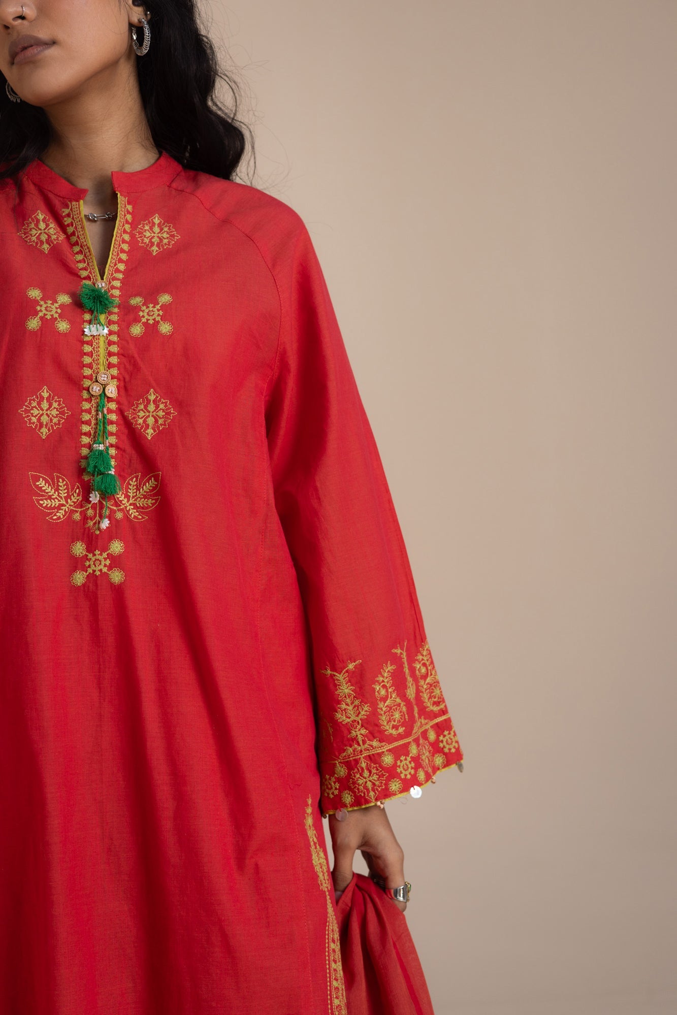 Mint Leaf Embroidered 3-Piece Suit