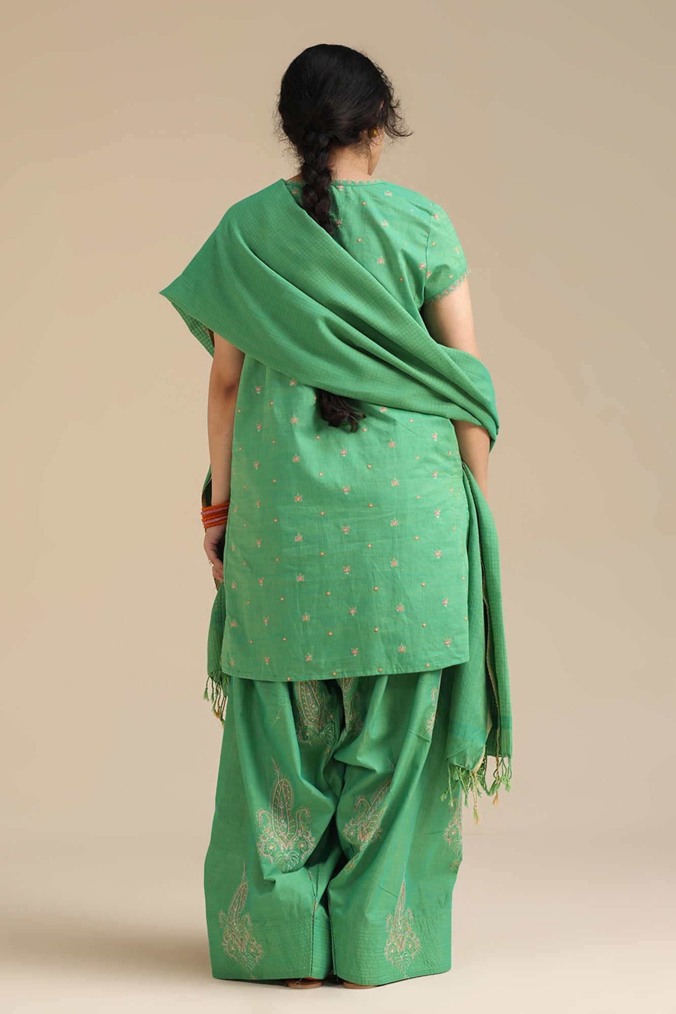 Gulnar Embroidered 3-Piece Suit