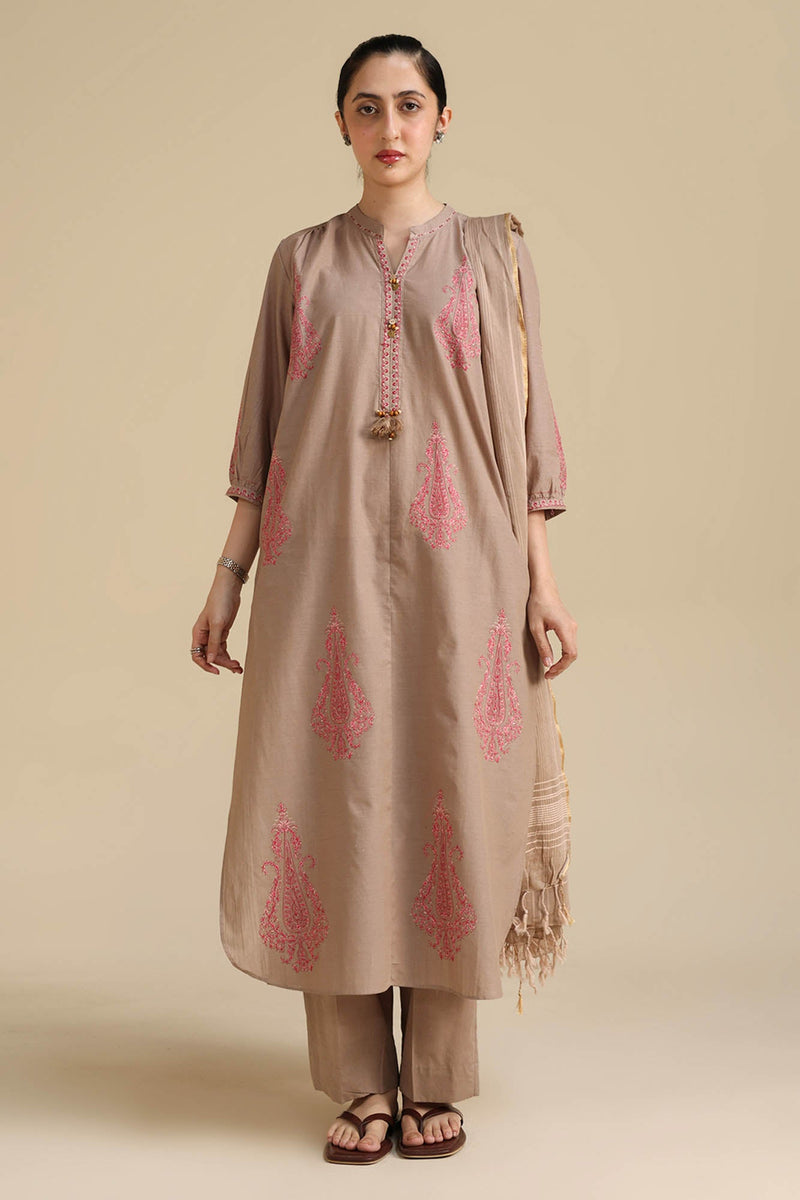 Embroidered Gul 3-Piece Suit