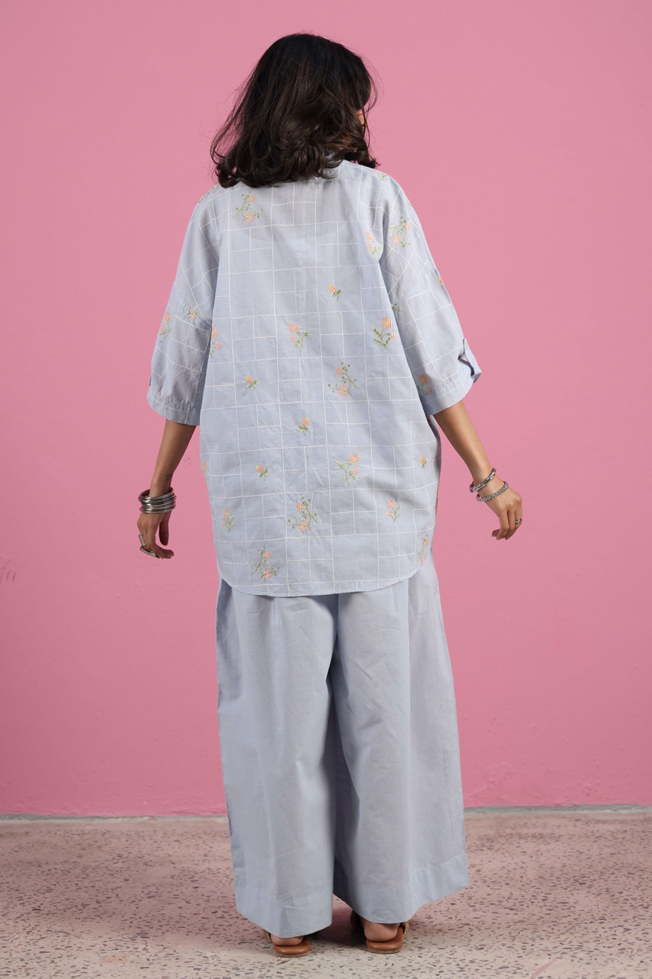 Petal Whimsy Embroidered Co-Ord Set