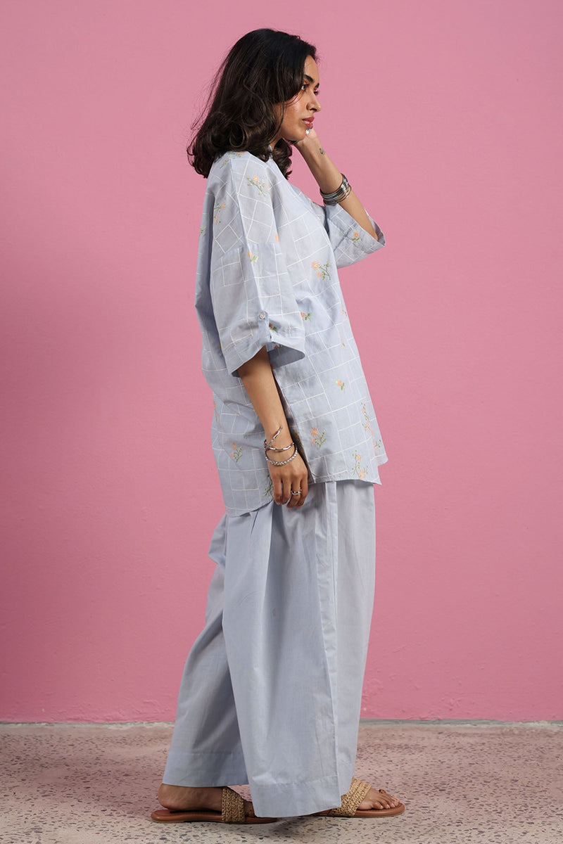 Petal Whimsy Embroidered Co-Ord Set