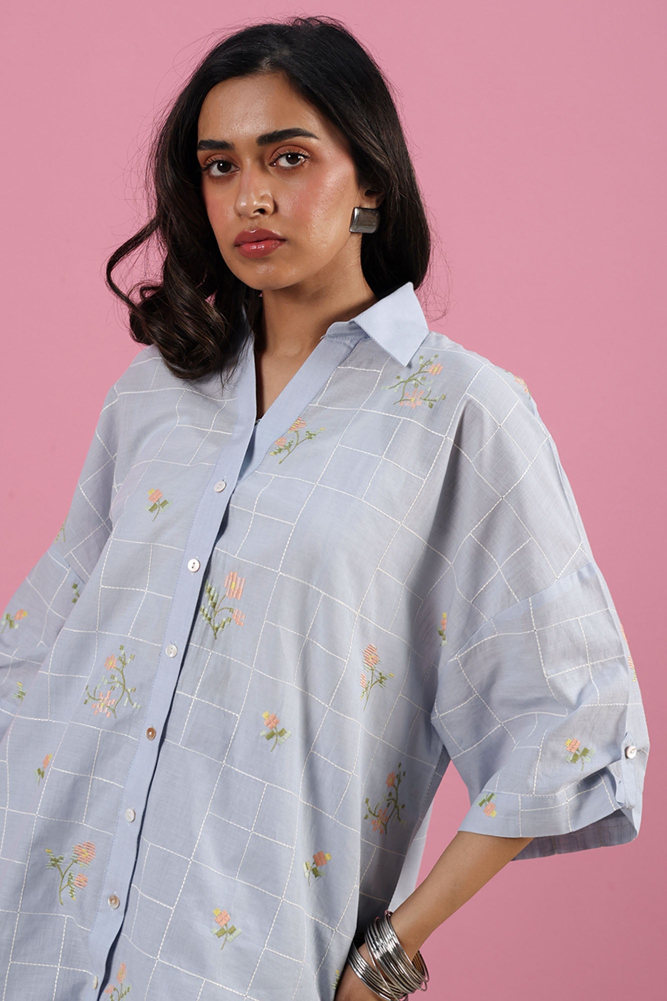 Petal Whimsy Embroidered Co-Ord Set