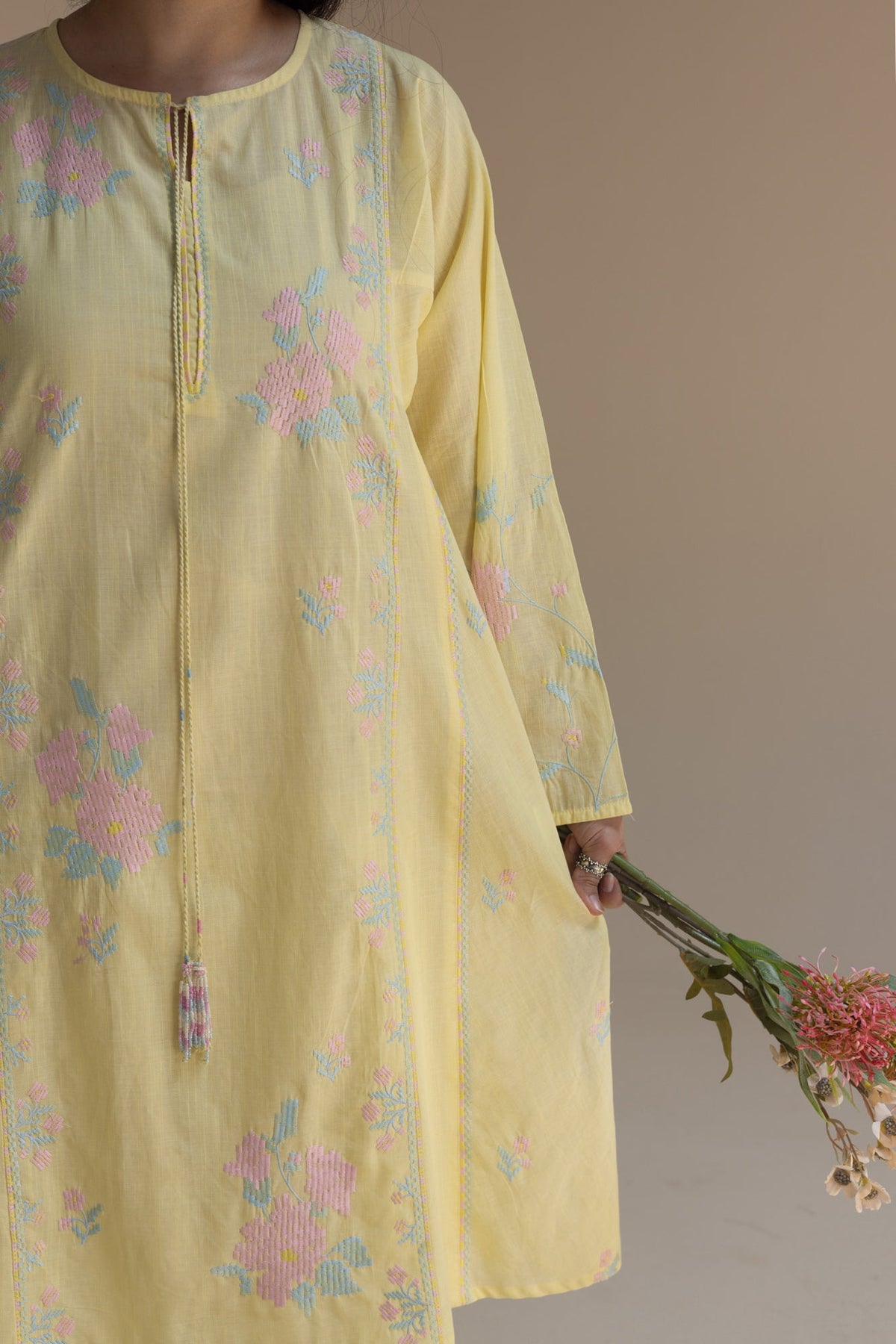 Embroidered Floral Harmony Set