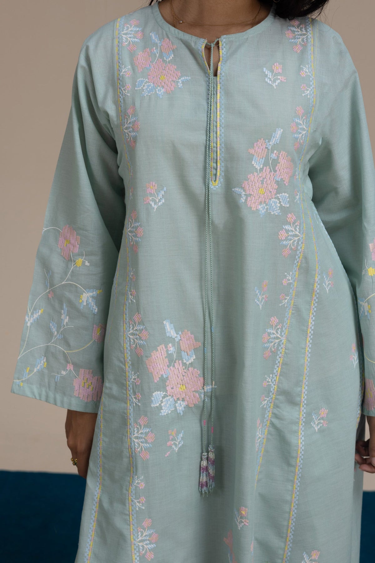 Embroidered Floral Harmony Set
