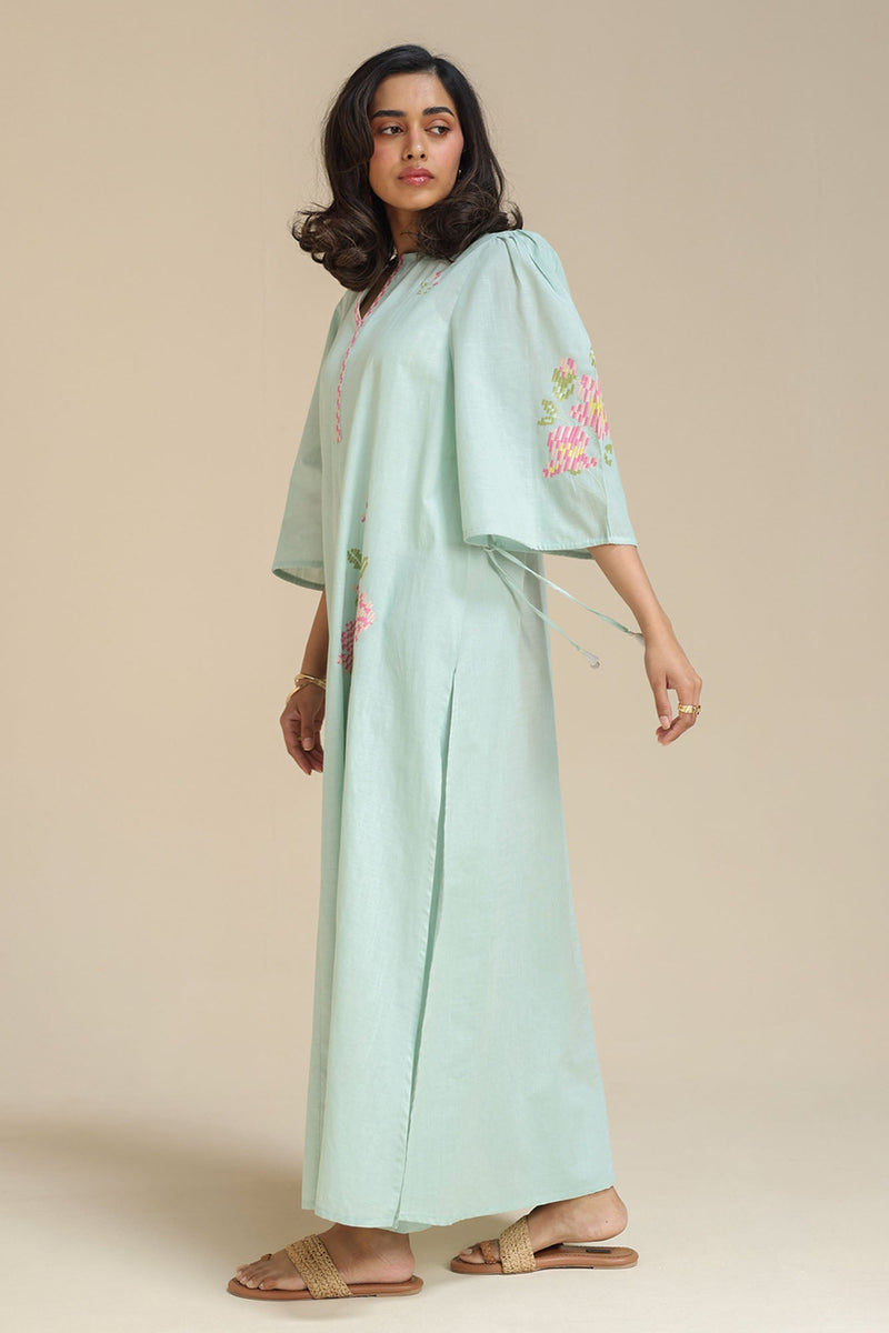 Pattern Embroidered Kaftan Set
