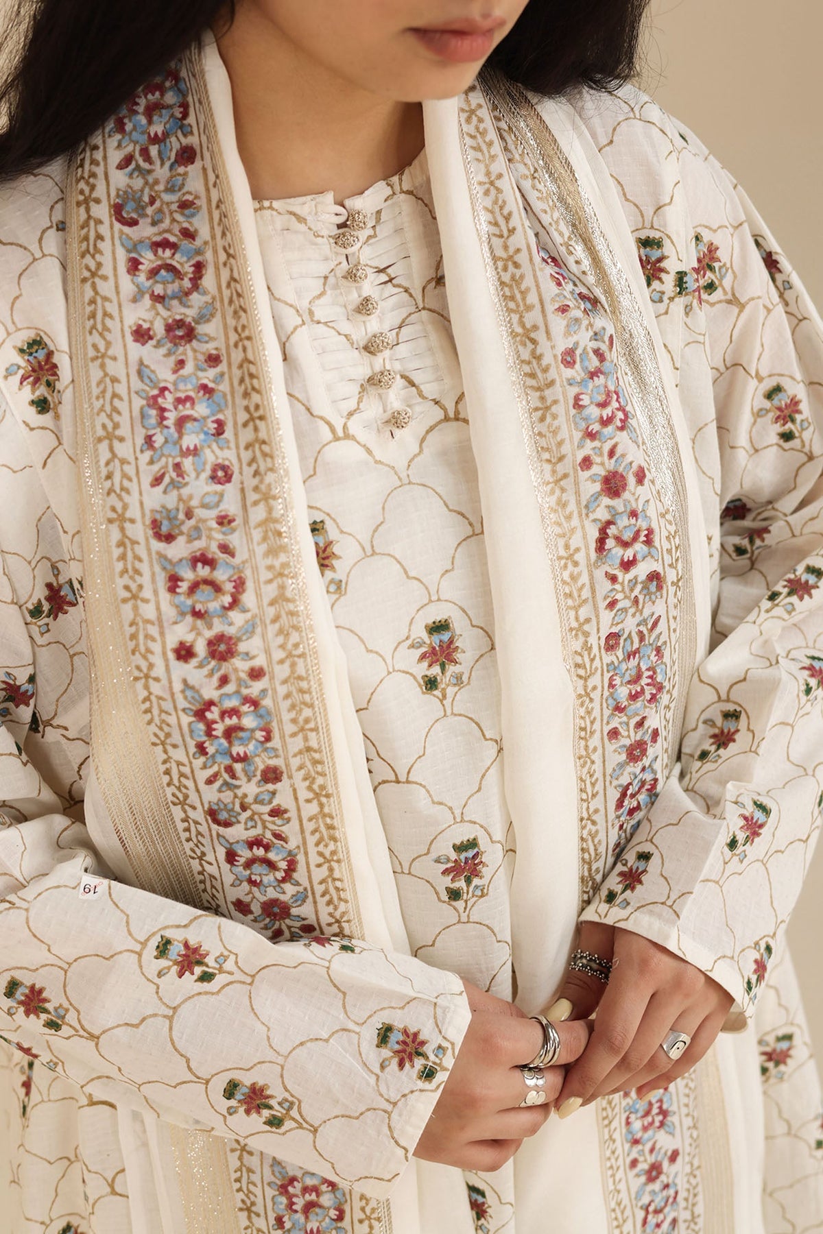 Hand-Block Printed Zareen Ensemble