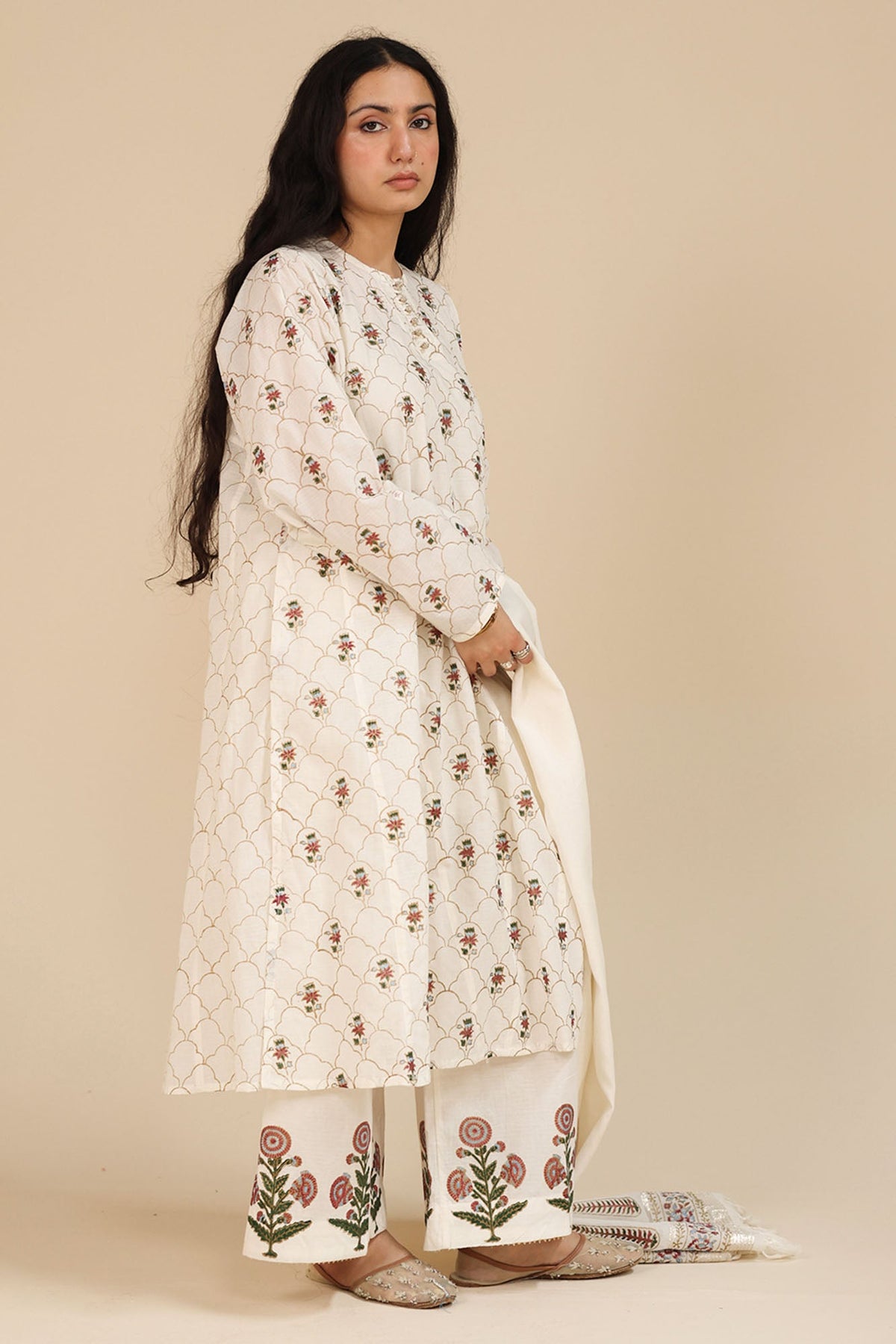 Hand-Block Printed Zareen Ensemble