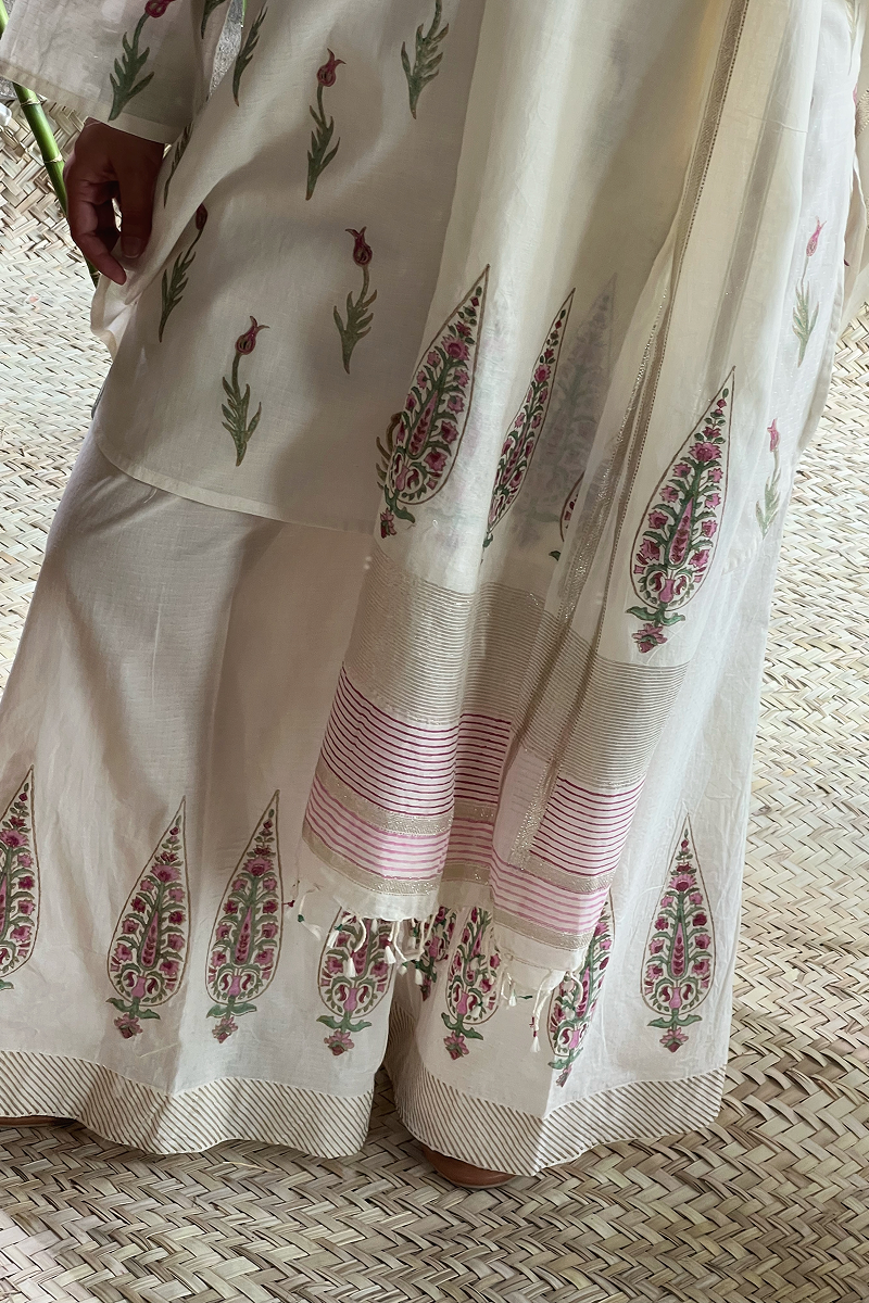 Khas Hand-Block Printed Suit