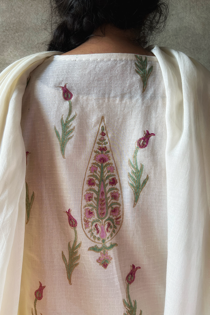 Khas Hand-Block Printed Suit