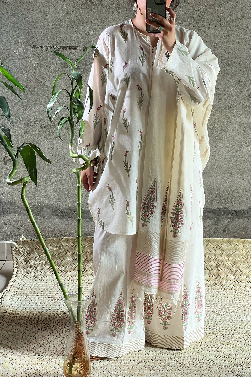Khas Hand-Block Printed Suit