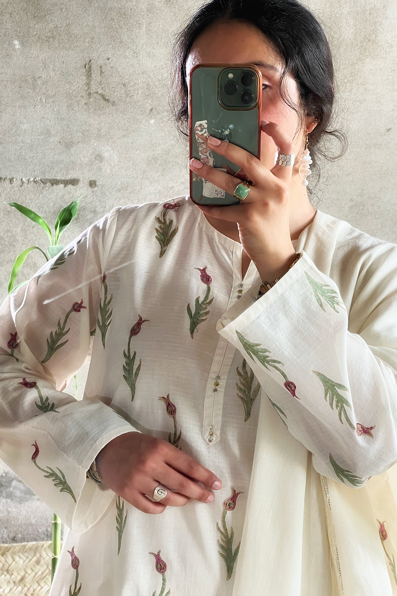 Khas Hand-Block Printed Suit