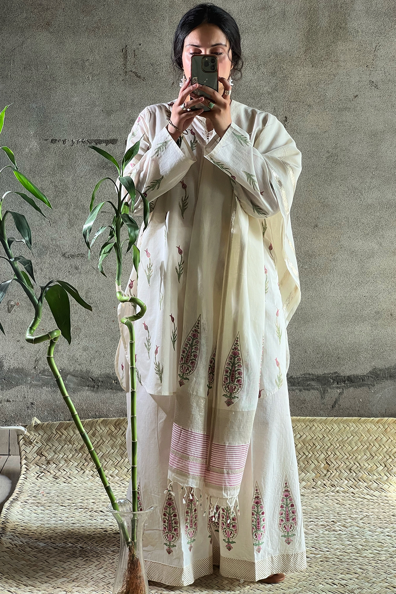 Khas Hand-Block Printed Suit