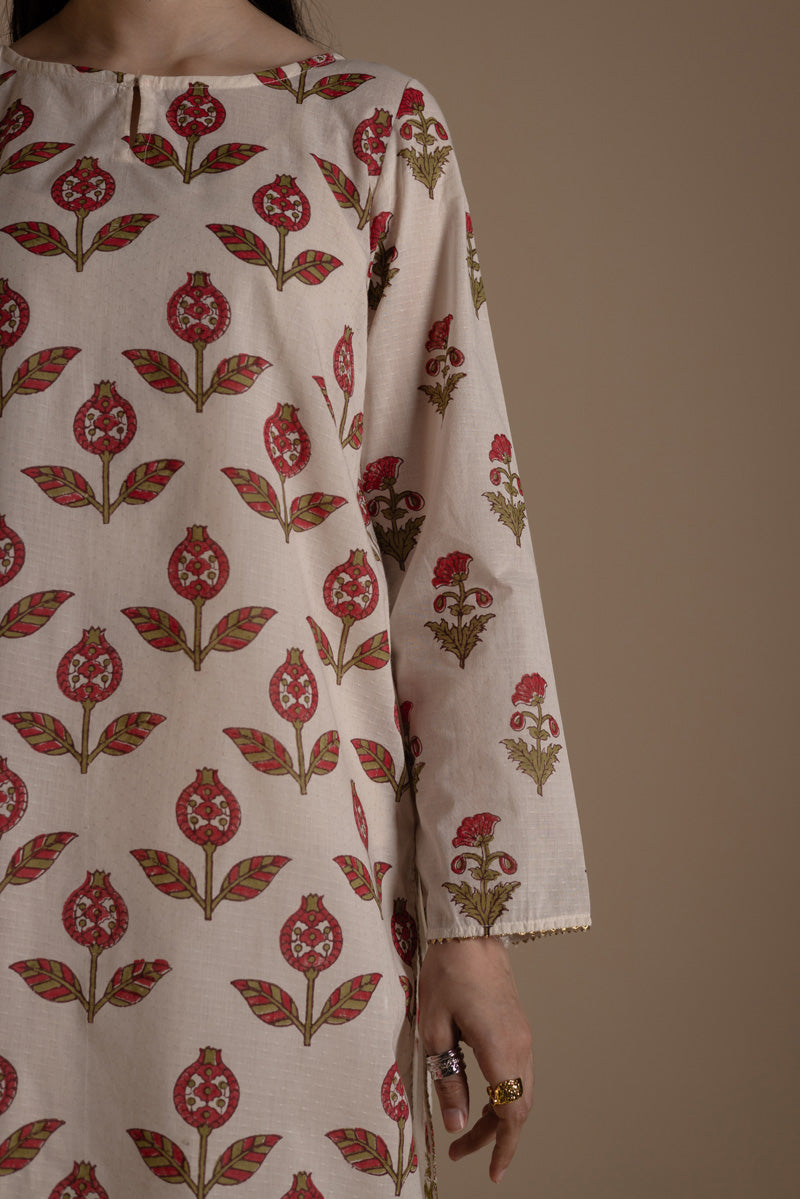 Gulbahar Block Printed 3-Piece Suit