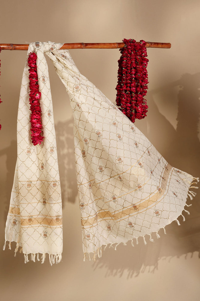Block-Printed Anarkali Set