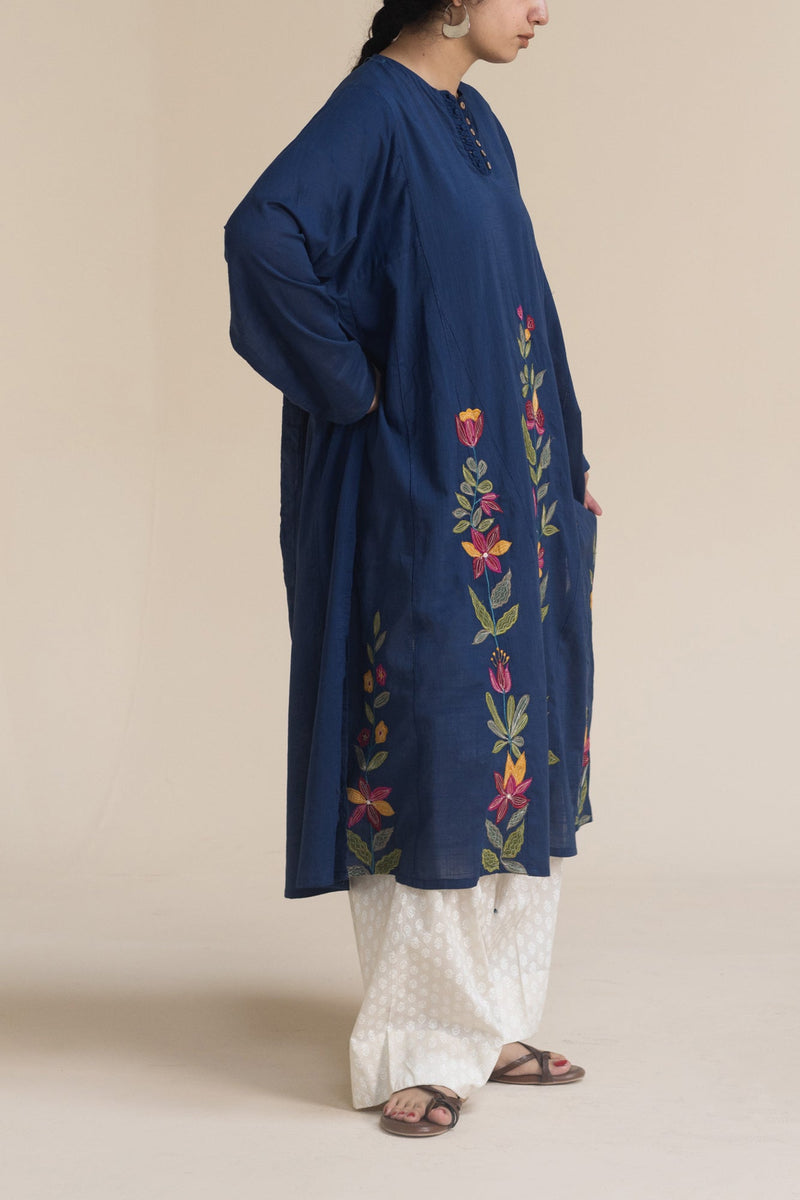 Embroidered Cascade Kurta
