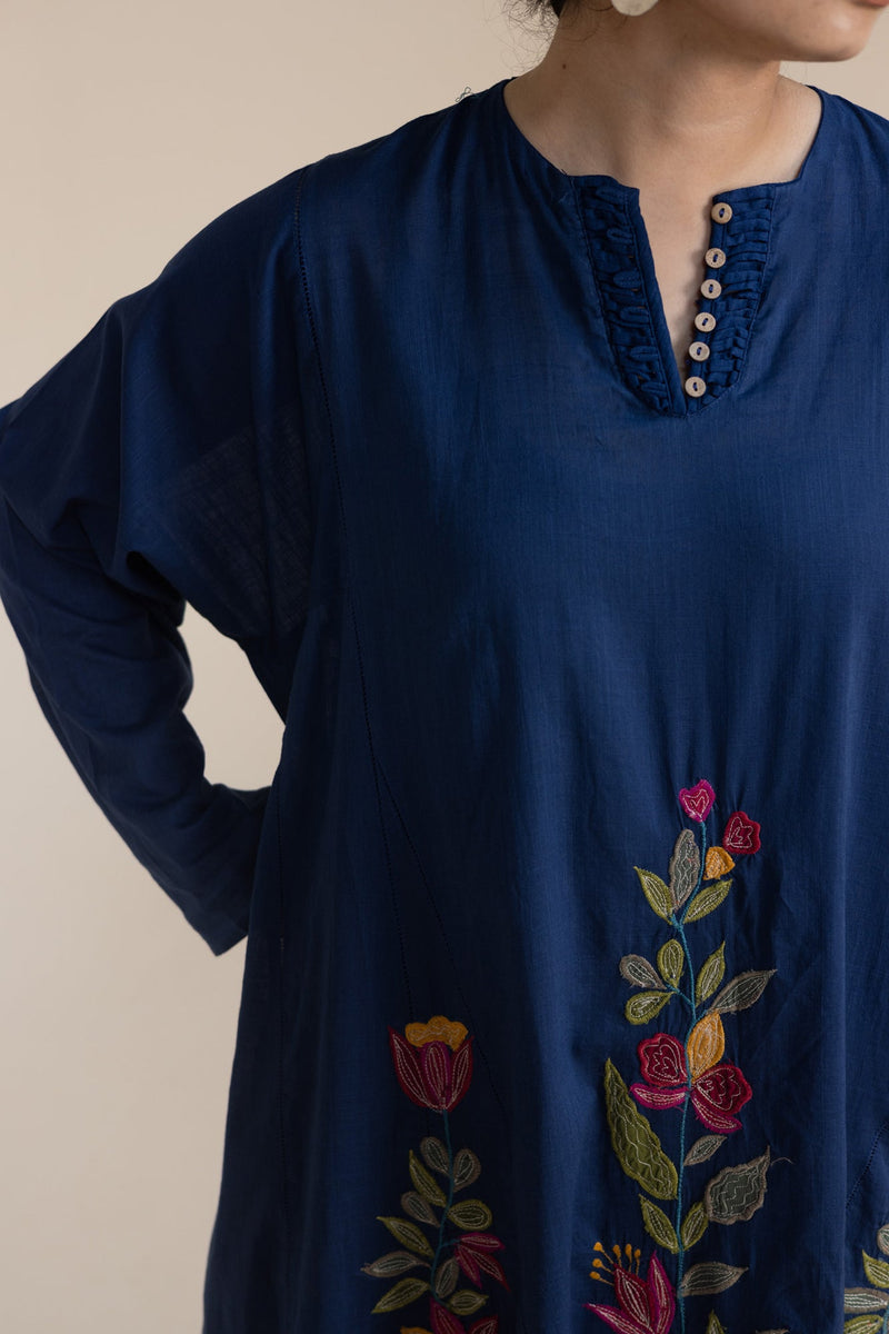 Embroidered Cascade Kurta