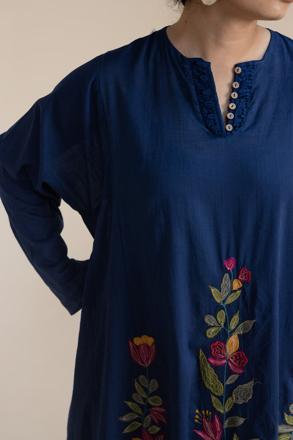 Embroidered Cascade Kurta