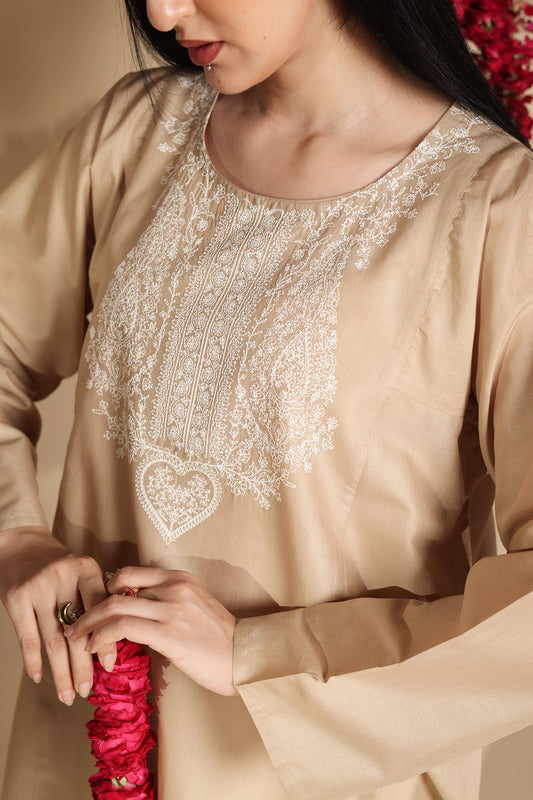 Heart Embroidered Gharara Set