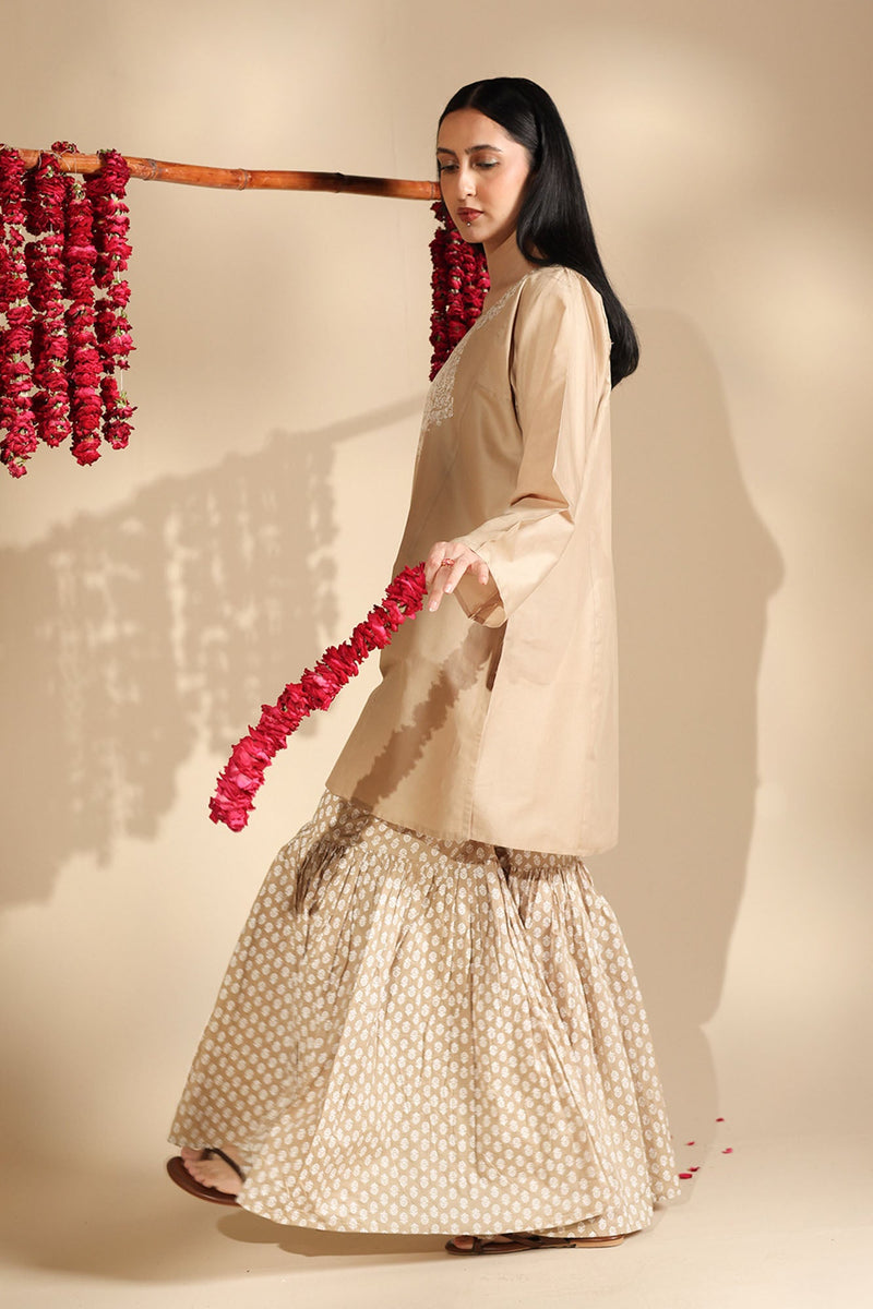 Heart Embroidered Gharara Set
