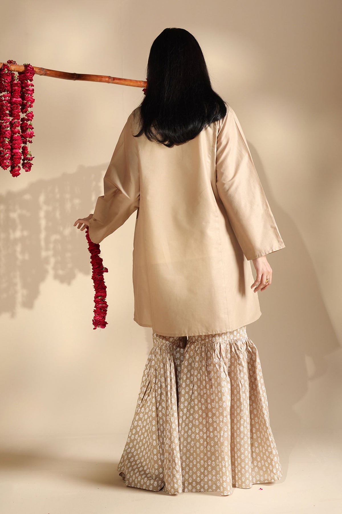 Heart Embroidered Gharara Set