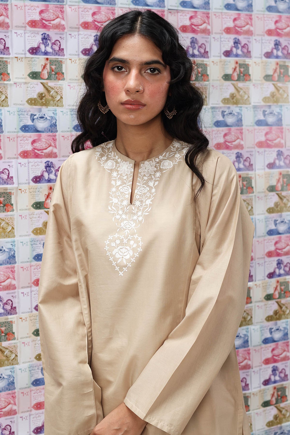 Heartbeat Embroidered Kurta