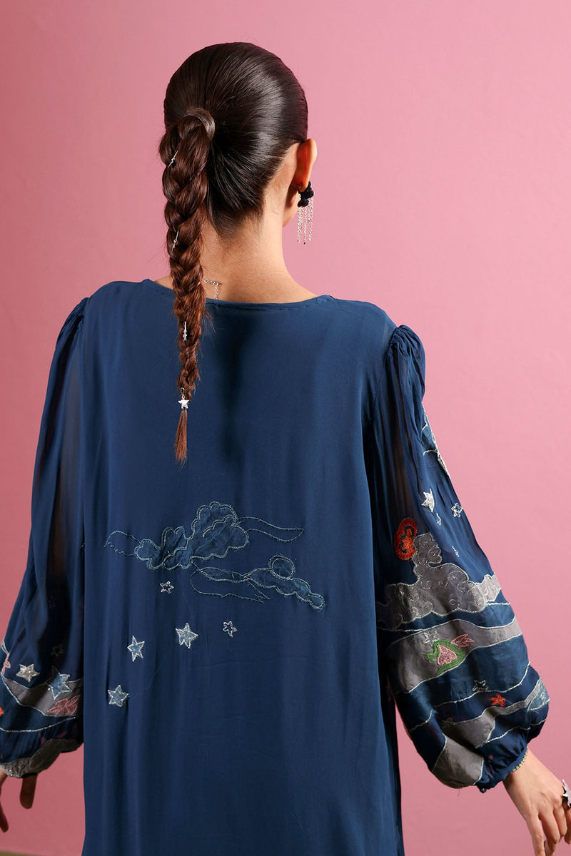Midnight Bloom Embroidered Set