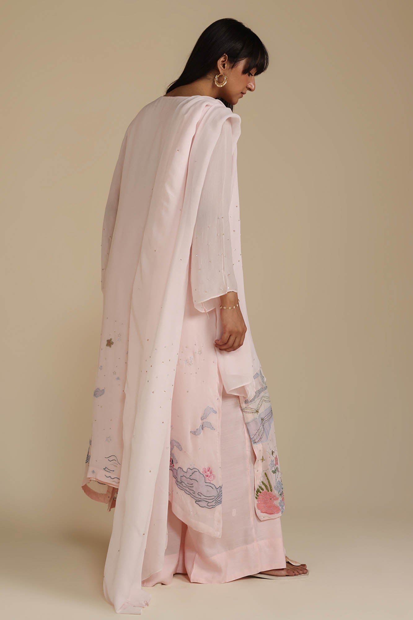Midnight Bloom Embroidered Set