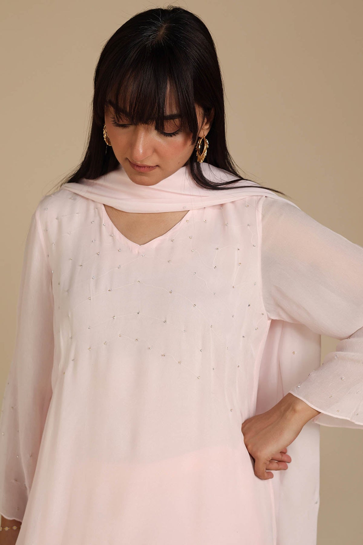 Midnight Bloom Embroidered Set