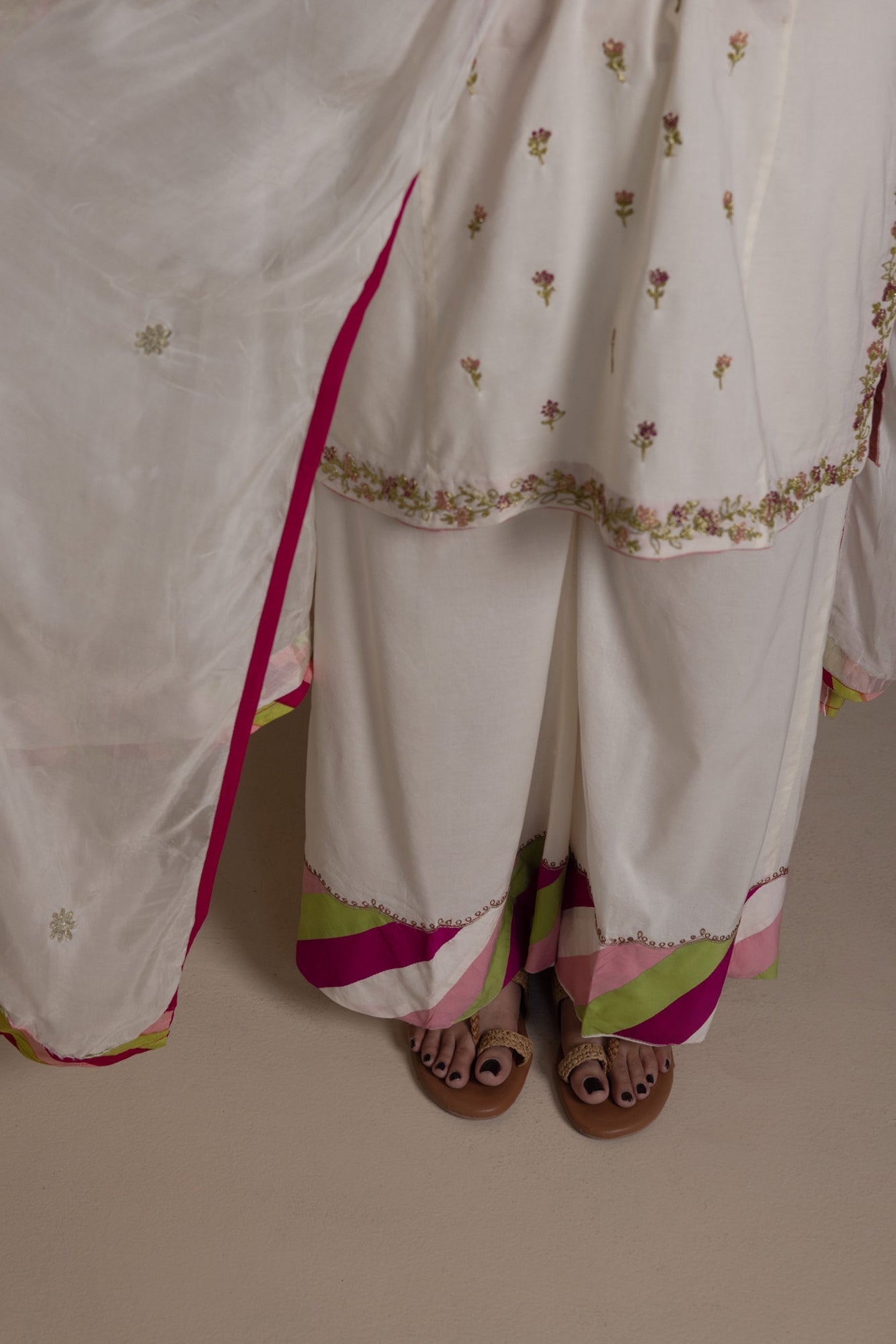 Ivory Embroidered Ensemble