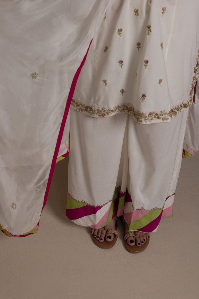 Ivory Embroidered Ensemble