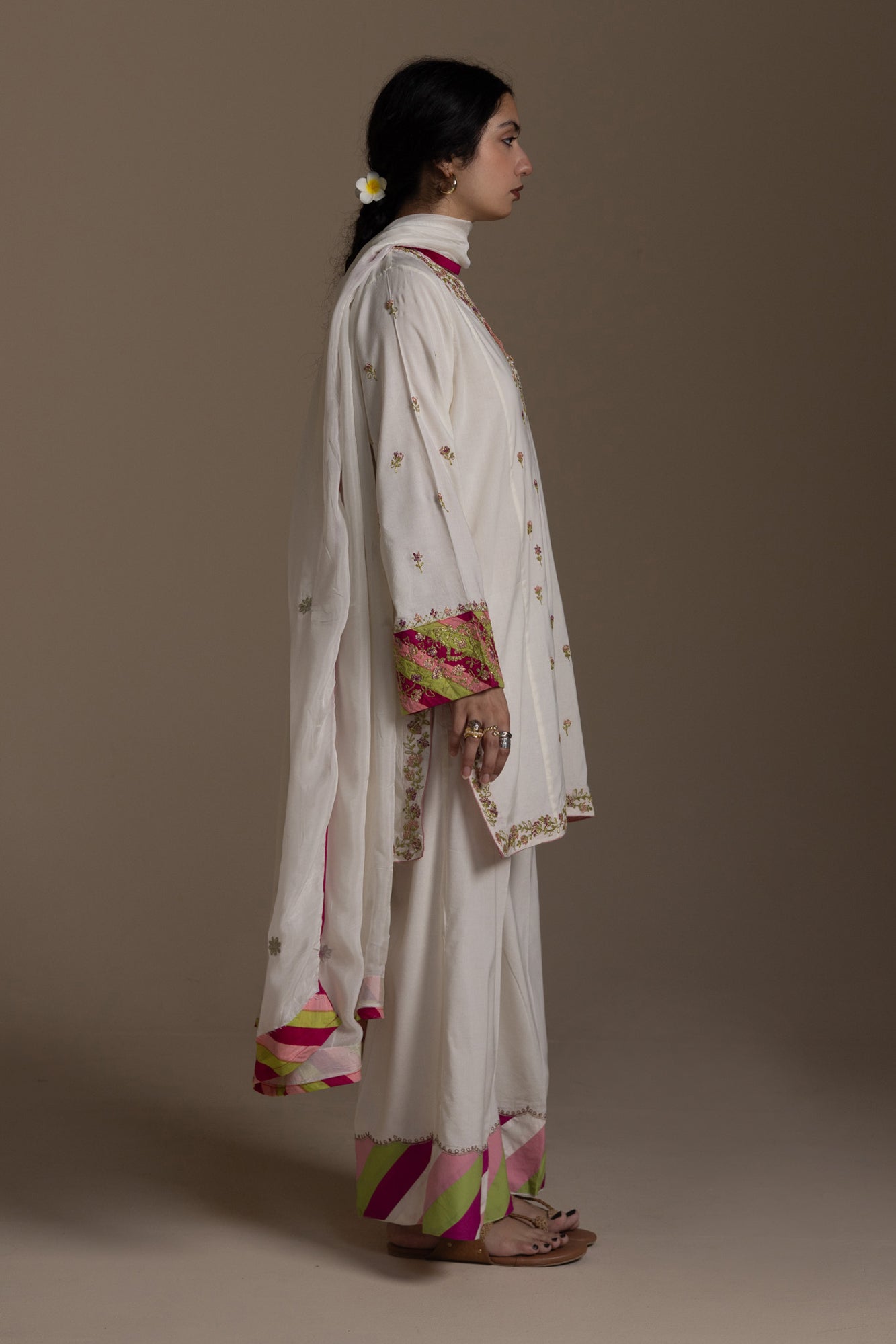 Ivory Embroidered Ensemble