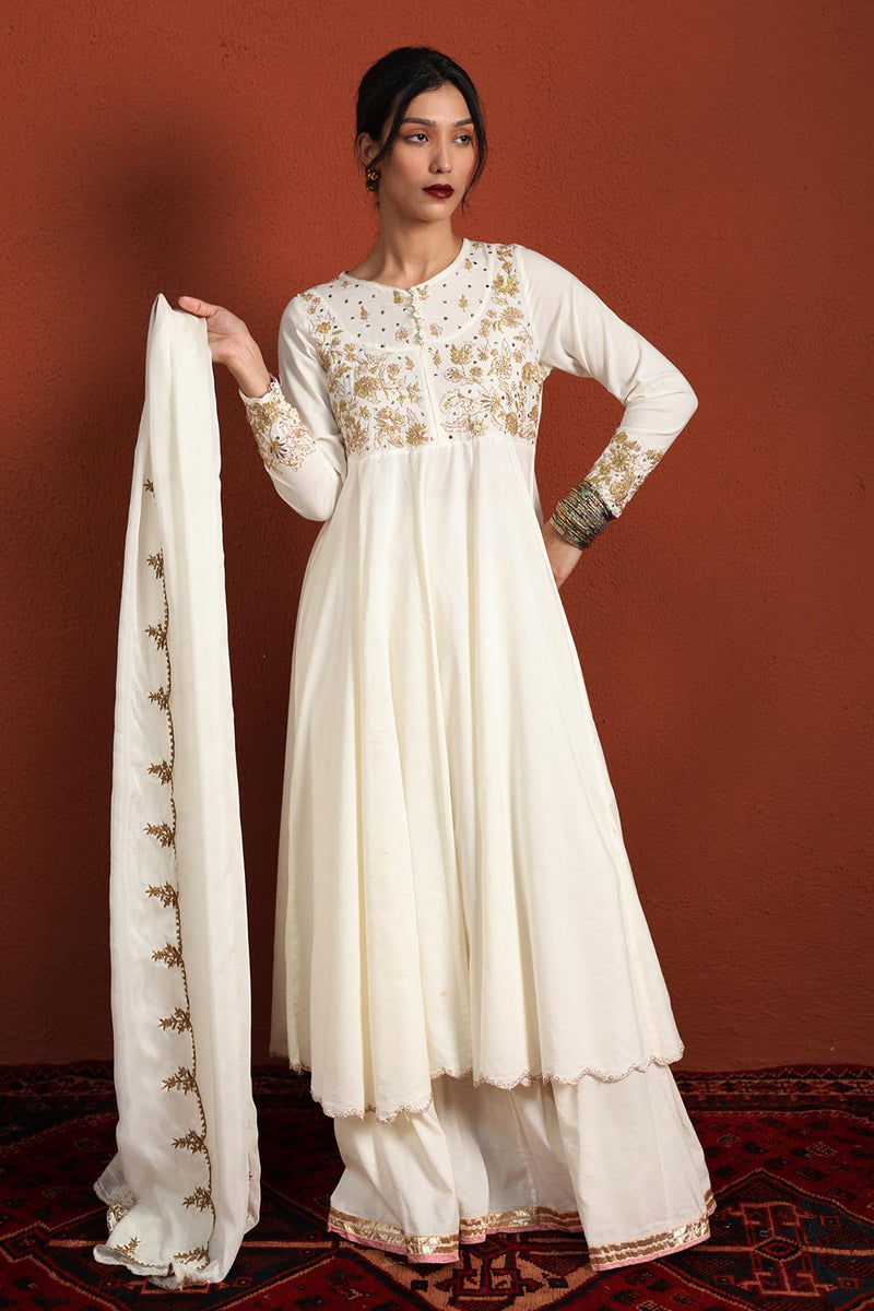 Embroidered Anarkali Ensemble