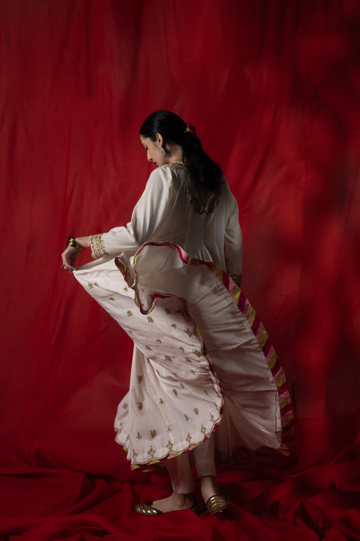 Zareen Embroidered Kalidar Set