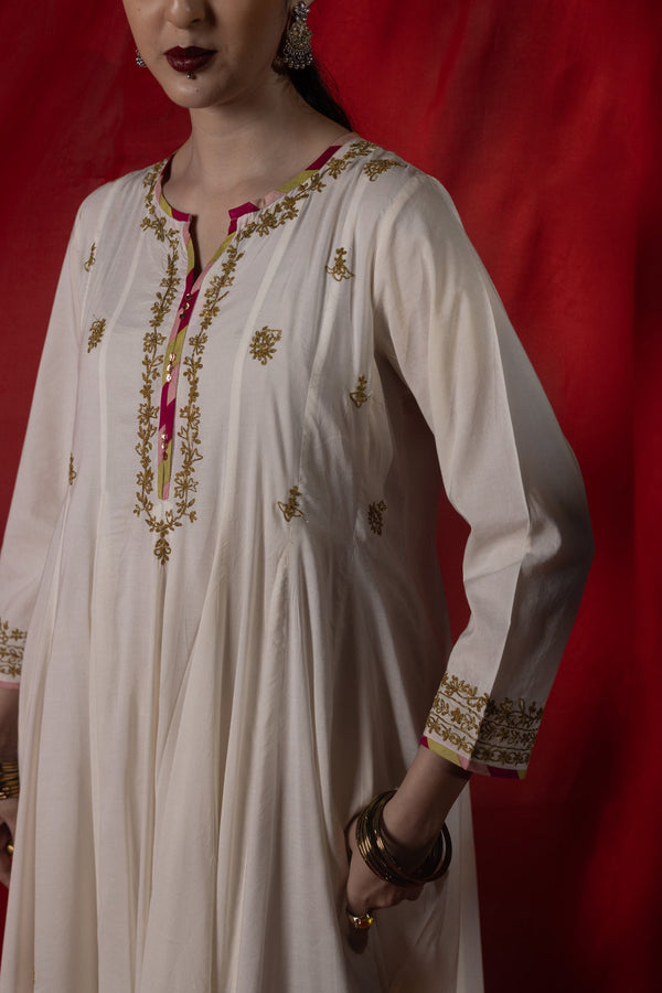 Zareen Embroidered Kalidar Set