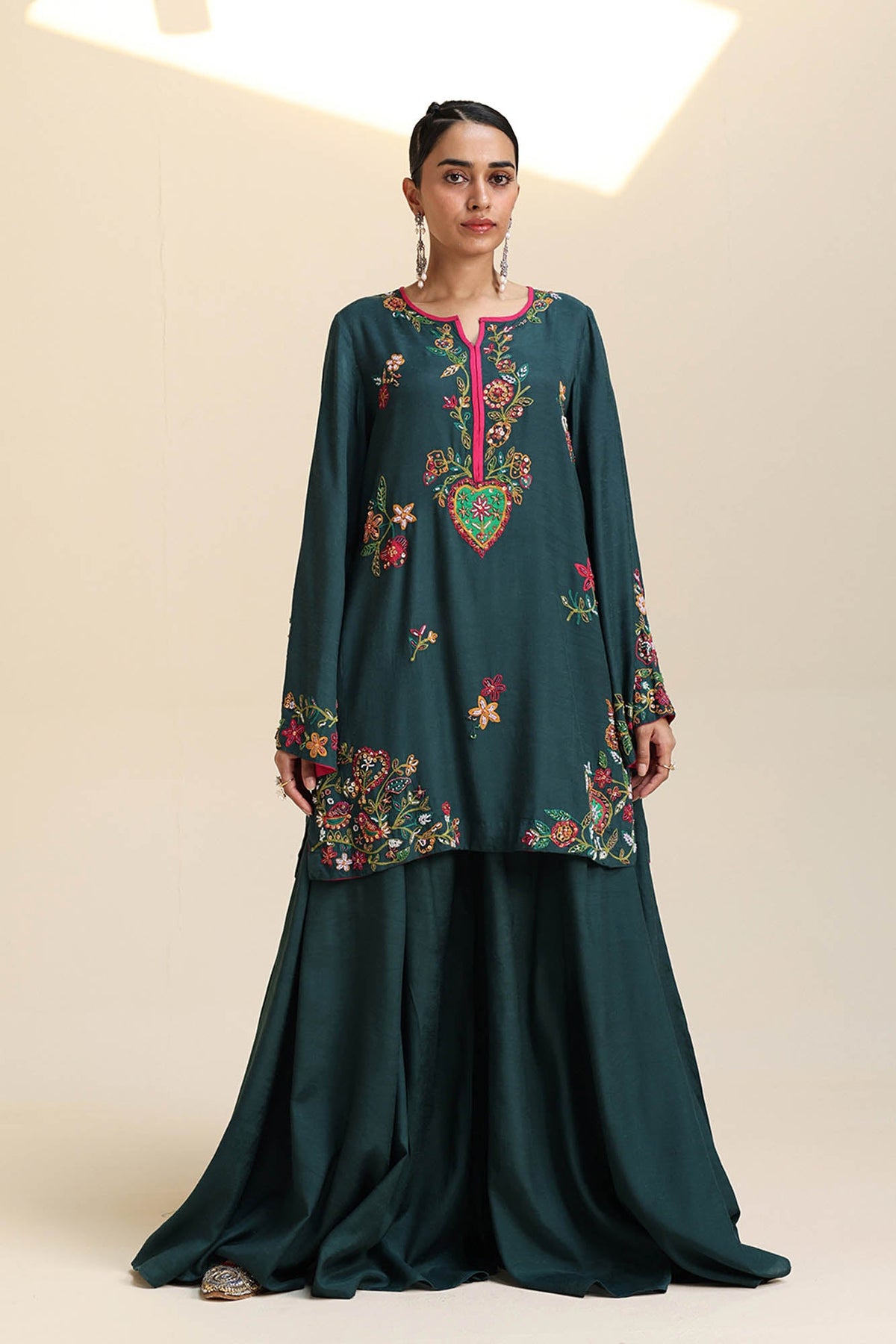 Embroidered Dil Naqsh Sharara Set