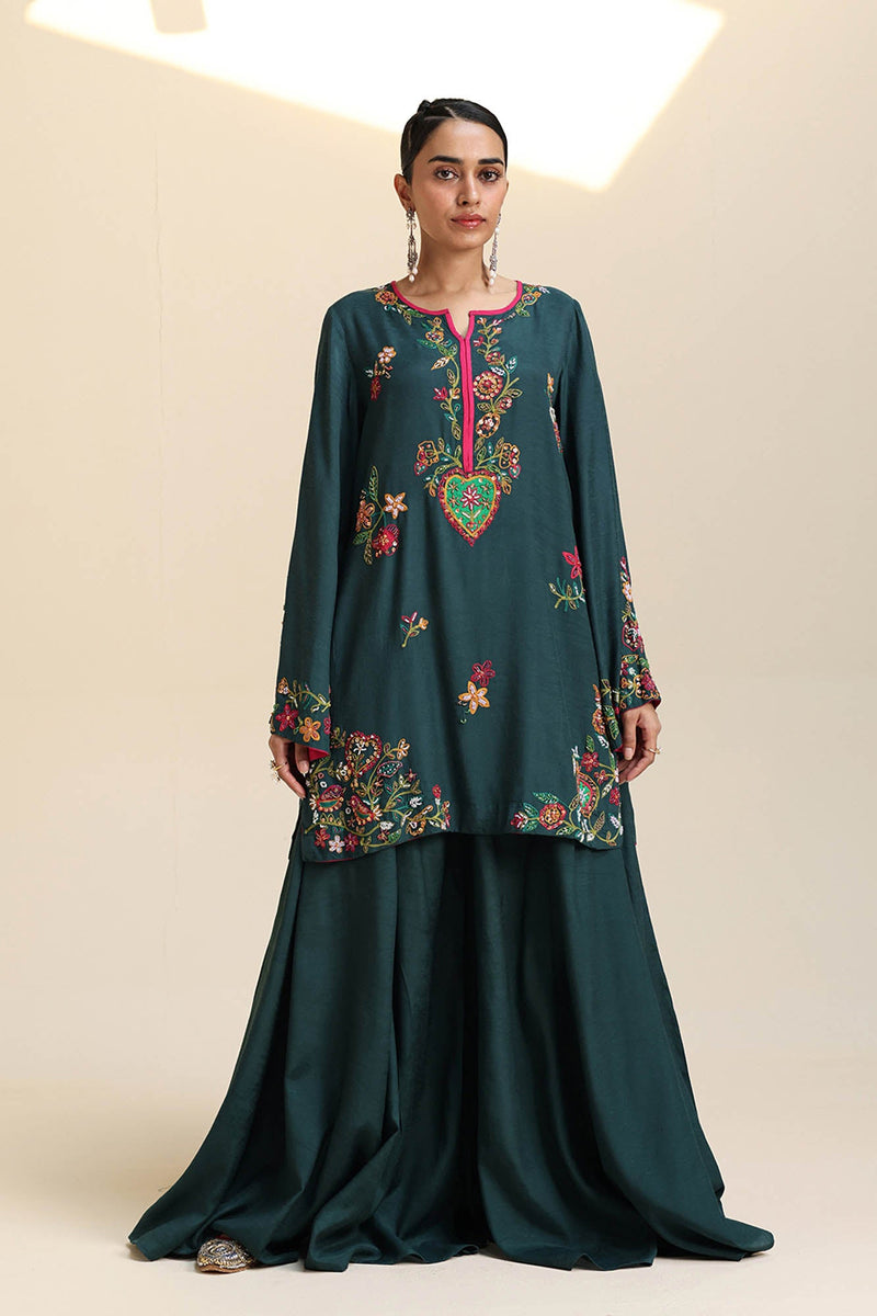 Embroidered Dil Naqsh Sharara Set