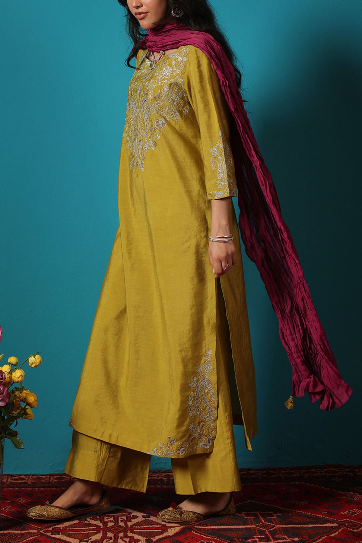 Embroidered Paisley Ensemble